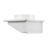 Lambro 6-In. Plastic Exhaust Soffit Bath Fan Vent with Damper, 146W, White
