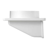 Lambro 6-In. Plastic Exhaust Soffit Bath Fan Vent with Damper, 146W, White