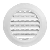 Lambro Plastic Flush-Mount Round Vent with Friction-Fit Collar, White, 4 In.