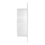 Lambro Plastic Flush-Mount Round Vent with Friction-Fit Collar, White, 4 In.