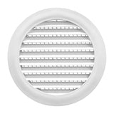 Lambro Plastic Flush-Mount Round Vent with Friction-Fit Collar, White, 6 In.