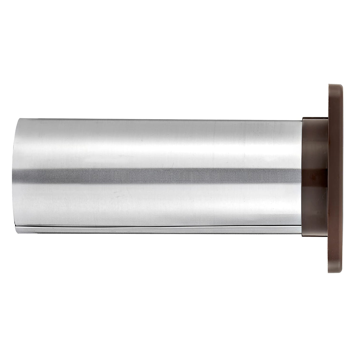 Lambro 4-In. Plastic Wall Exhaust Louvered Dryer Vent with 11-In. Pipe, No Interior Trim Plate, Brown