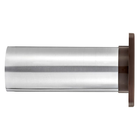 Lambro 4-In. Plastic Wall Exhaust Louvered Dryer Vent with 11-In. Pipe, No Interior Trim Plate, Brown