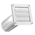 Lambro 4-In. White Plastic Louvered Vent