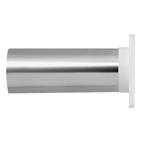 Lambro 4-In. Plastic Wall Exhaust Louvered Dryer Vent with 11-In. Pipe, No Interior Trim Plate, White