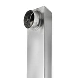 Lambro Periscope 90° Rectangular Aluminum Dryer Duct, 18-30 In.