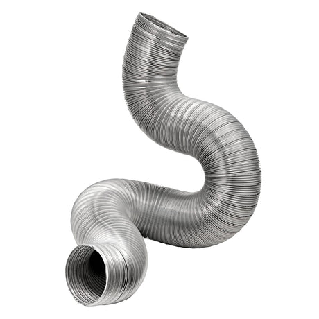 Lambro 8-Ft. Flexible Aluminum Semi-Rigid Double-Lock Air Duct, 4 In. Diameter