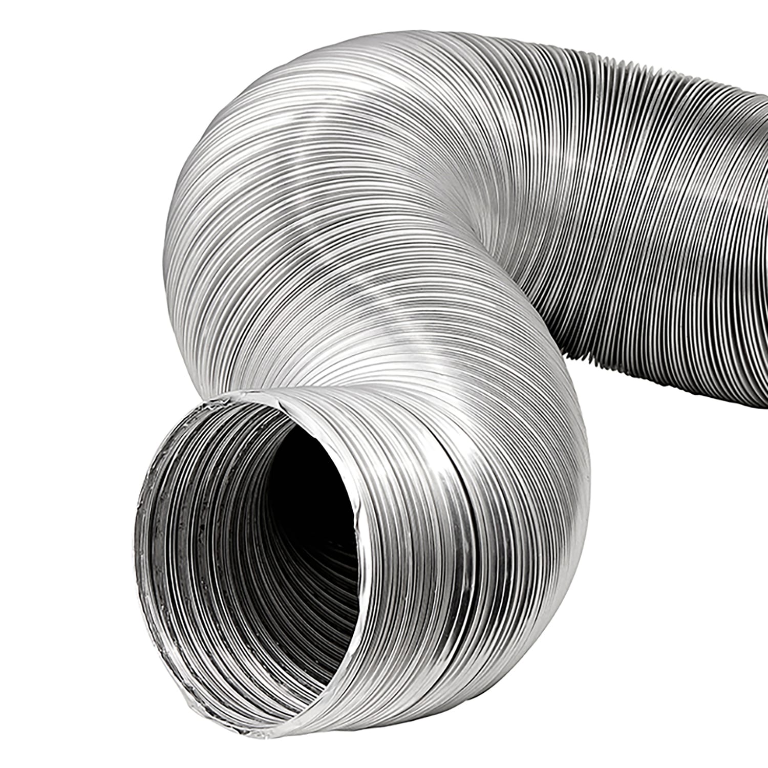 Lambro 8-Ft. Flexible Aluminum Semi-Rigid Double-Lock Air Duct, 4 In. Diameter