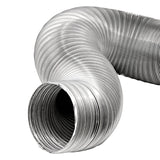 Lambro 8-Ft. Flexible Aluminum Semi-Rigid Double-Lock Air Duct, 4 In. Diameter