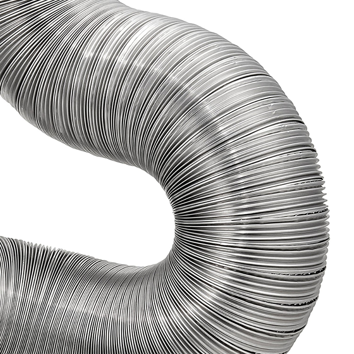 Lambro 8-Ft. Flexible Aluminum Semi-Rigid Double-Lock Air Duct, 4 In. Diameter