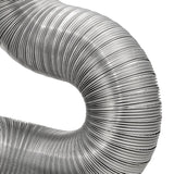 Lambro 8-Ft. Flexible Aluminum Semi-Rigid Double-Lock Air Duct, 4 In. Diameter