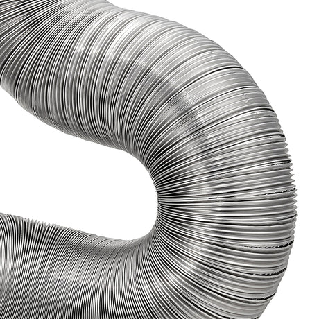 Lambro 8-Ft. Flexible Aluminum Semi-Rigid Double-Lock Air Duct, 4 In. Diameter