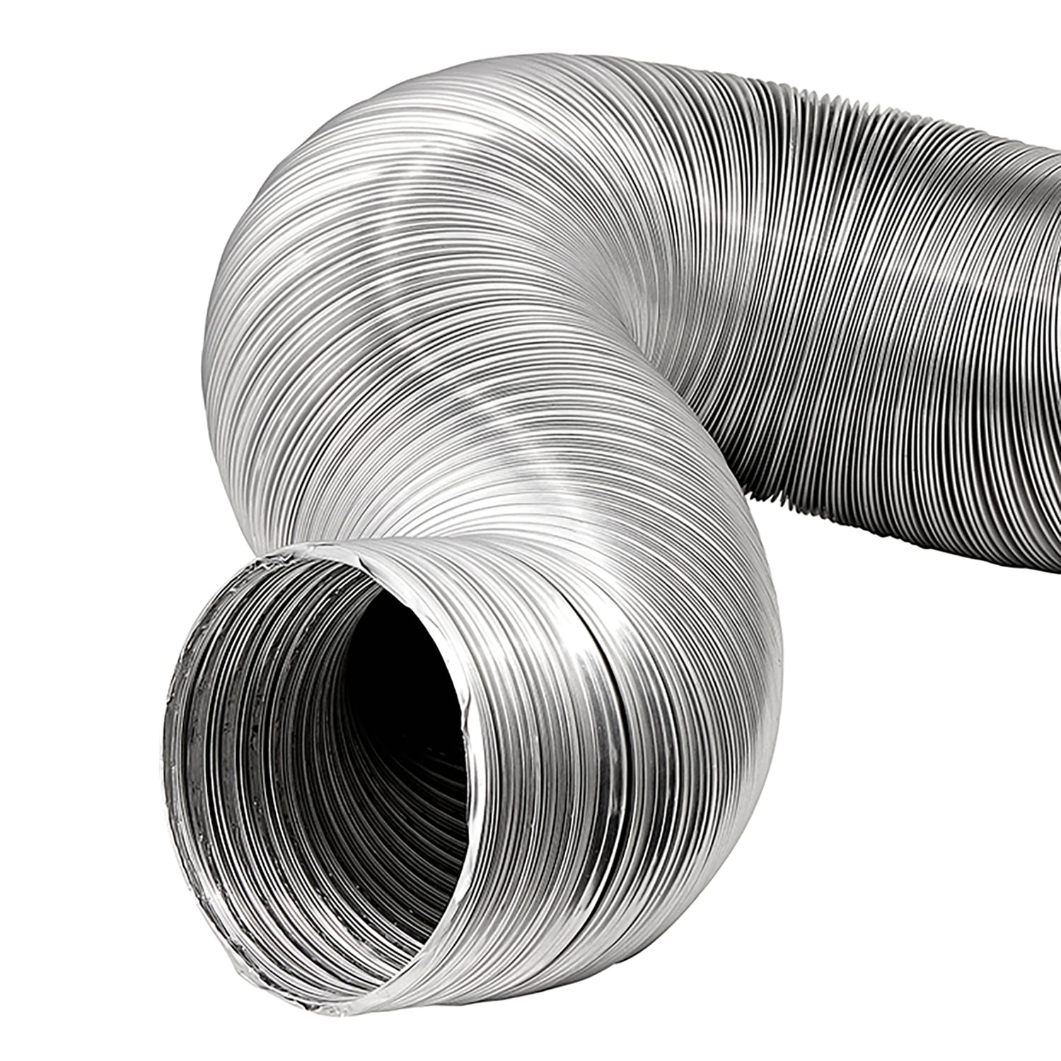 Lambro 8-Ft. Flexible Aluminum Semi-Rigid Double-Lock Air Duct, 6 In. Diameter