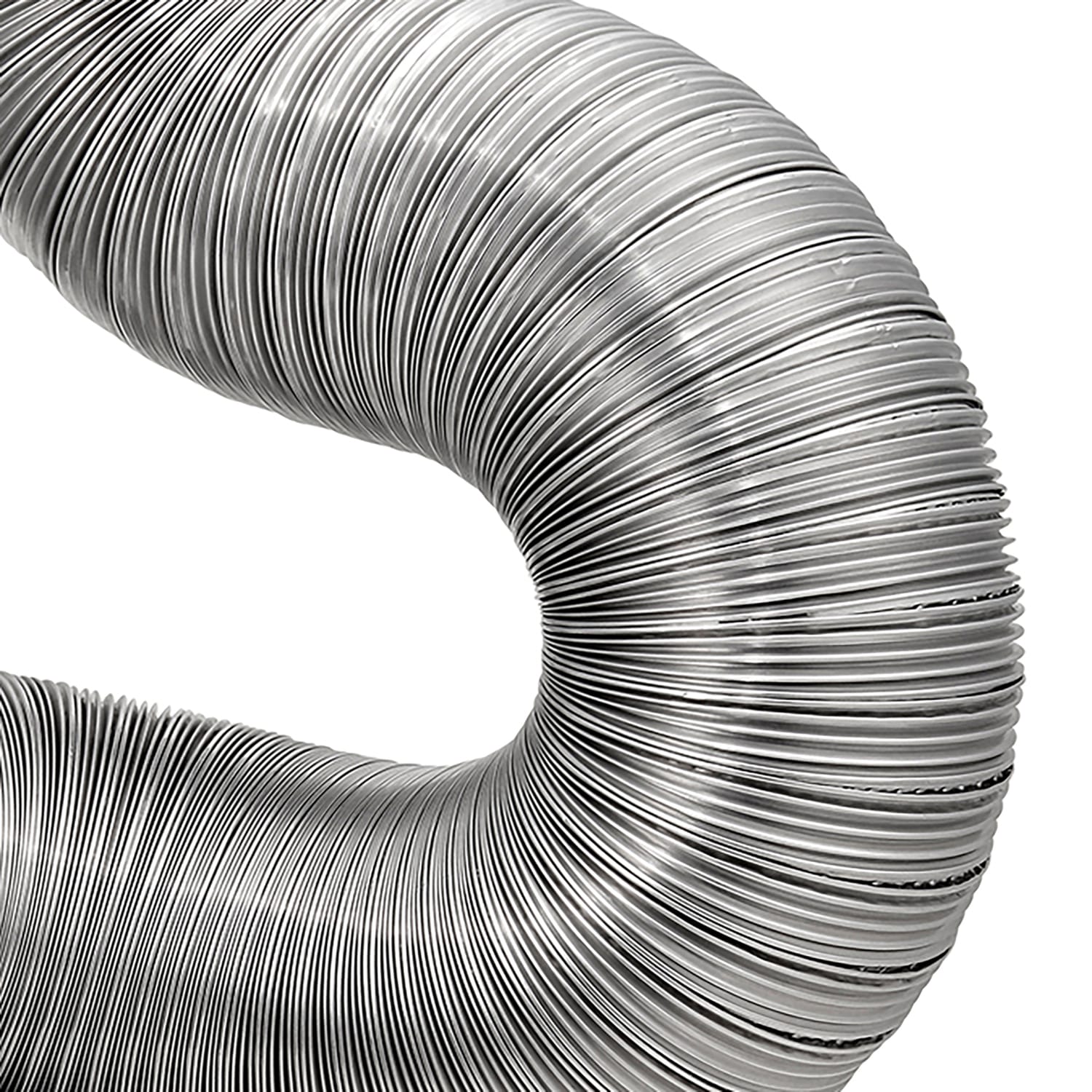 Lambro 8-Ft. Flexible Aluminum Semi-Rigid Double-Lock Air Duct, 6 In. Diameter