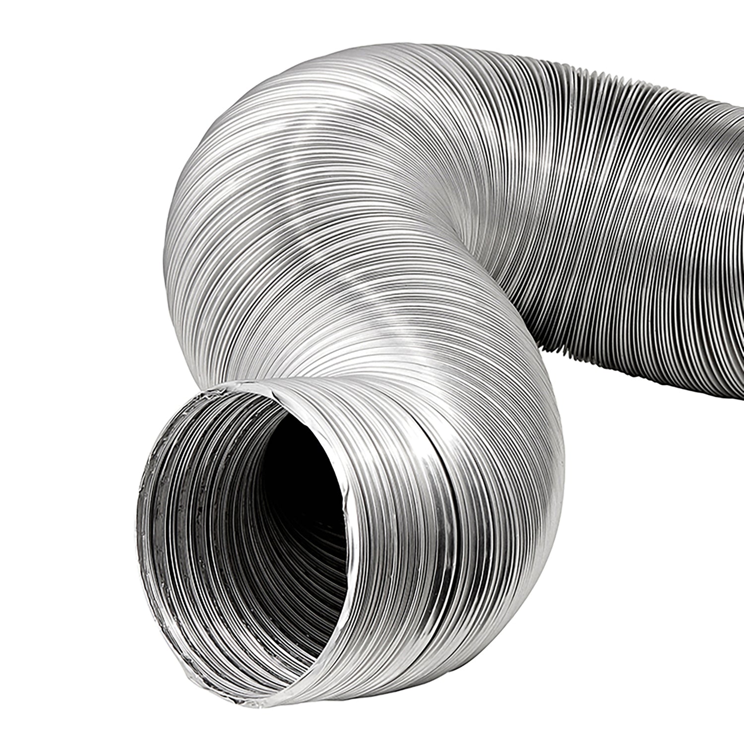 Lambro 8-Ft. Flexible Aluminum Semi-Rigid Double-Lock Air Duct, 8 In. Diameter