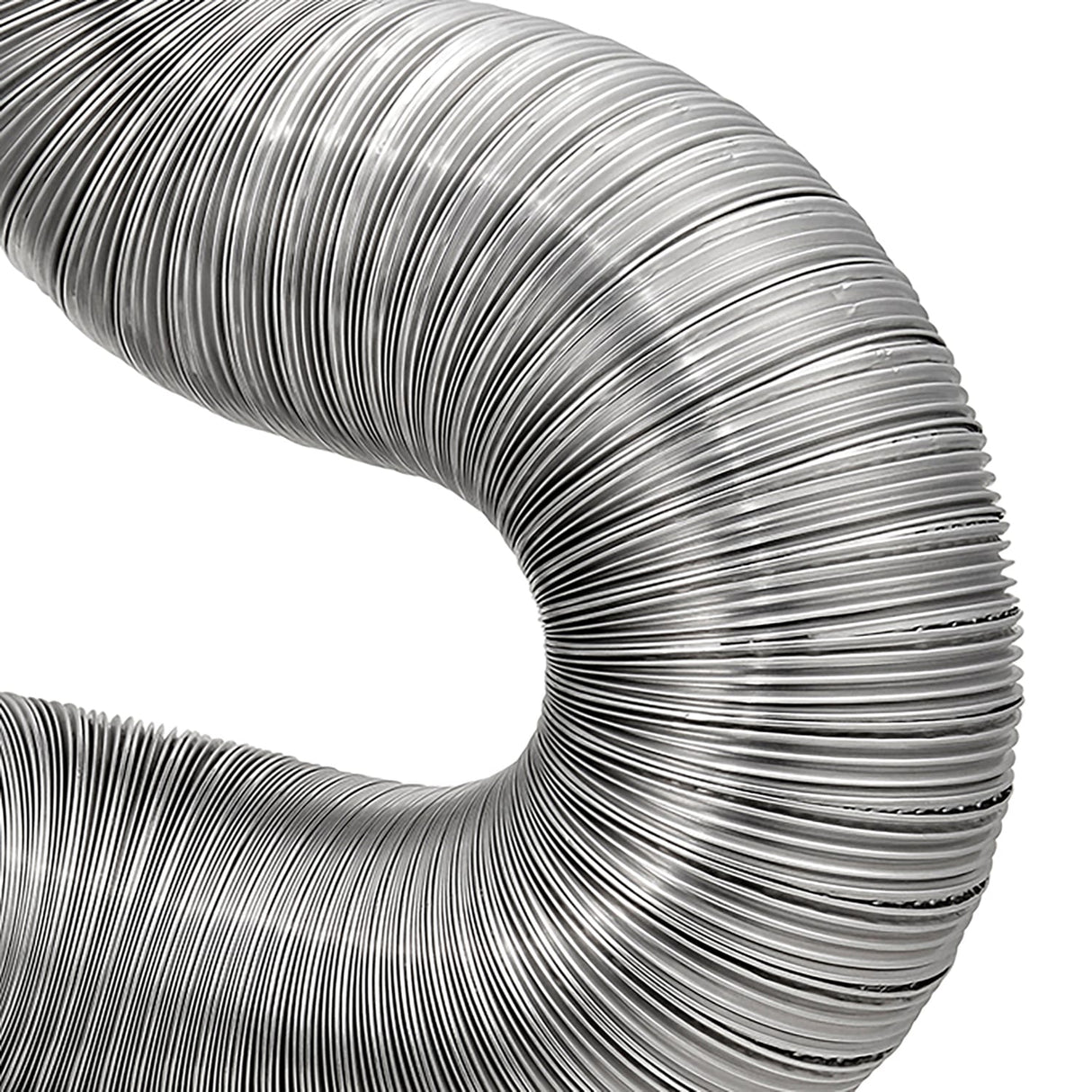 Lambro 8-Ft. Flexible Aluminum Semi-Rigid Double-Lock Air Duct, 8 In. Diameter
