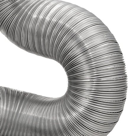 Lambro 8-Ft. Flexible Aluminum Semi-Rigid Double-Lock Air Duct, 8 In. Diameter