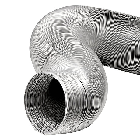 Lambro 8-Ft. Flexible Aluminum Semi-Rigid Double-Lock Air Duct, 10 In. Diameter