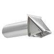 Lambro 4-In. Aluminum Wall Exhaust Hood Vent with Damper and 11-In. Pipe, No Interior Trim Plate, 3440