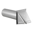 Lambro 4-In. 26-Gauge Galvanized Steel Wall Exhaust Hood Dryer Vent with Damper and 11-In. Pipe, 34400G