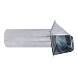 Lambro 4-In. 26-Gauge Galvanized Steel Wall Exhaust Hood Bath Fan Vent with Damper, Wire-Mesh Screen, and 11-In. Pipe, 34400G