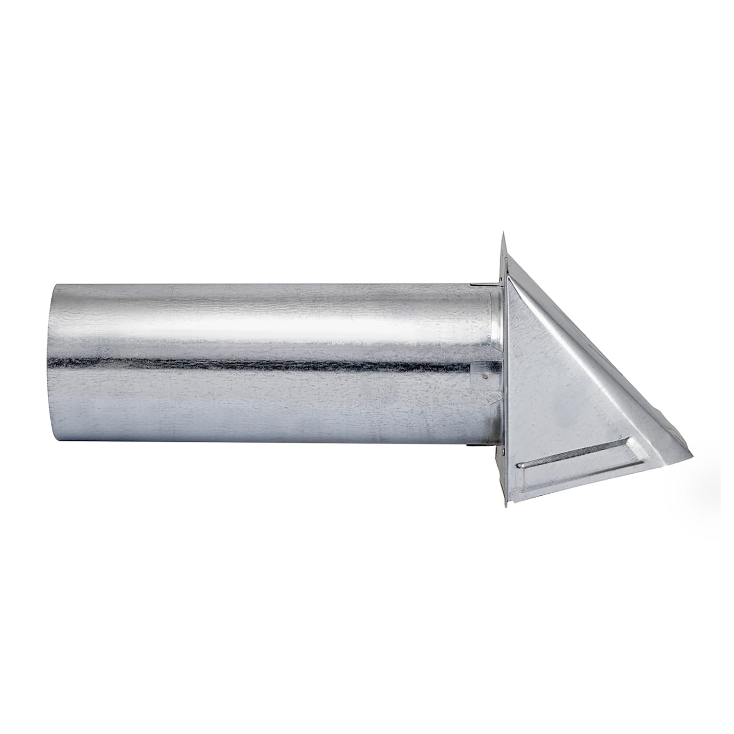 Lambro 4-In. 26-Gauge Galvanized Steel Wall Exhaust Hood Bath Fan Vent with Damper, Wire-Mesh Screen, and 11-In. Pipe, 34400G