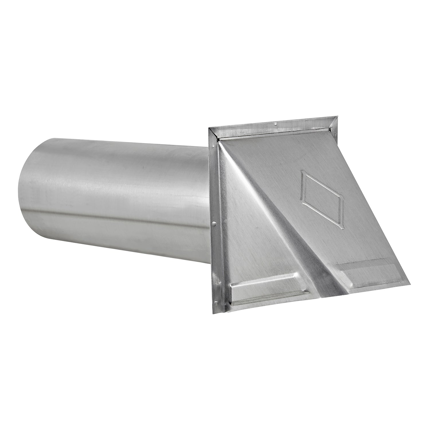 Lambro 4-In. 26-Gauge Galvanized Steel Fresh Air Intake Vent with Wire-Mesh Screen and 11-In. Pipe, No Damper, 34400GNDMS