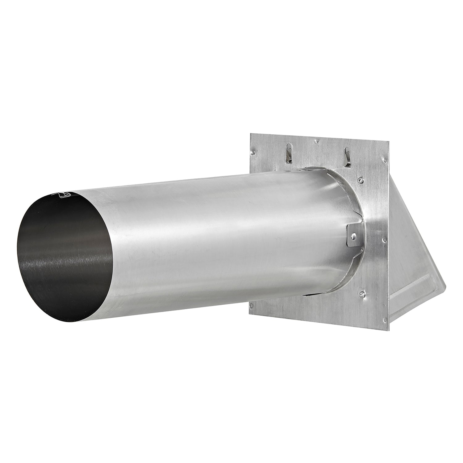 Lambro 4-In. 26-Gauge Galvanized Steel Fresh Air Intake Vent with Wire-Mesh Screen and 11-In. Pipe, No Damper, 34400GNDMS