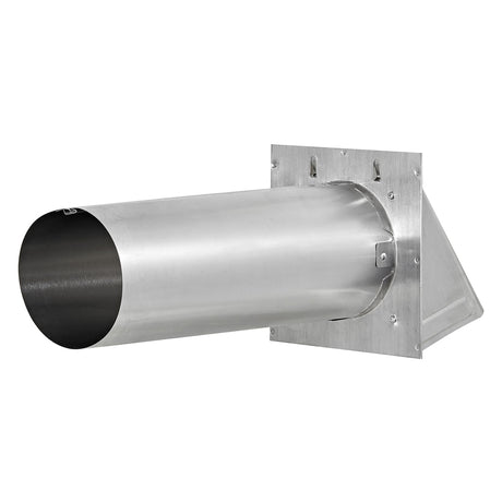 Lambro 4-In. 26-Gauge Galvanized Steel Fresh Air Intake Vent with Wire-Mesh Screen and 11-In. Pipe, No Damper, 34400GNDMS