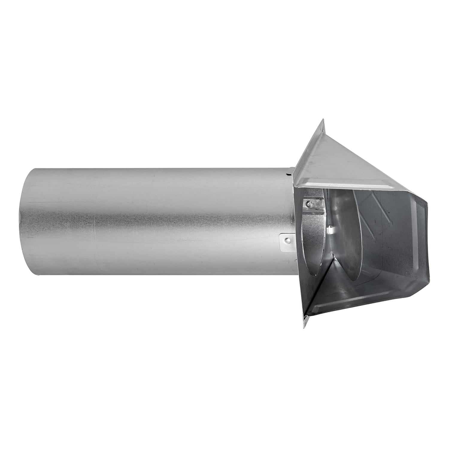 Lambro 4-In. 26-Gauge Galvanized Steel Wall Exhaust Hood Dryer Vent with Damper and 11-In. Pipe, 34400G