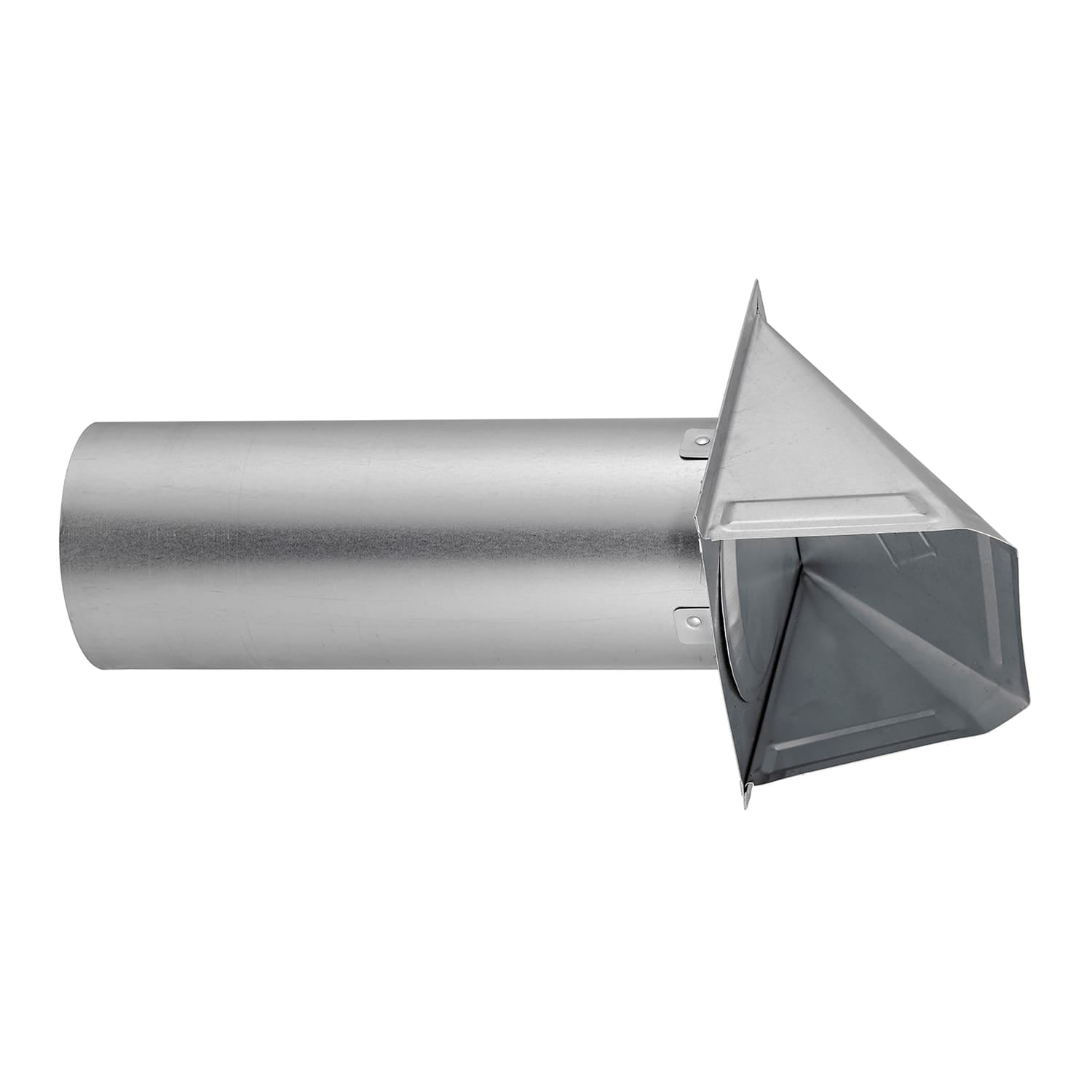 Lambro 4-In. 26-Gauge Galvanized Steel Wall Exhaust Hood Dryer Vent with Damper and 11-In. Pipe, 34400G