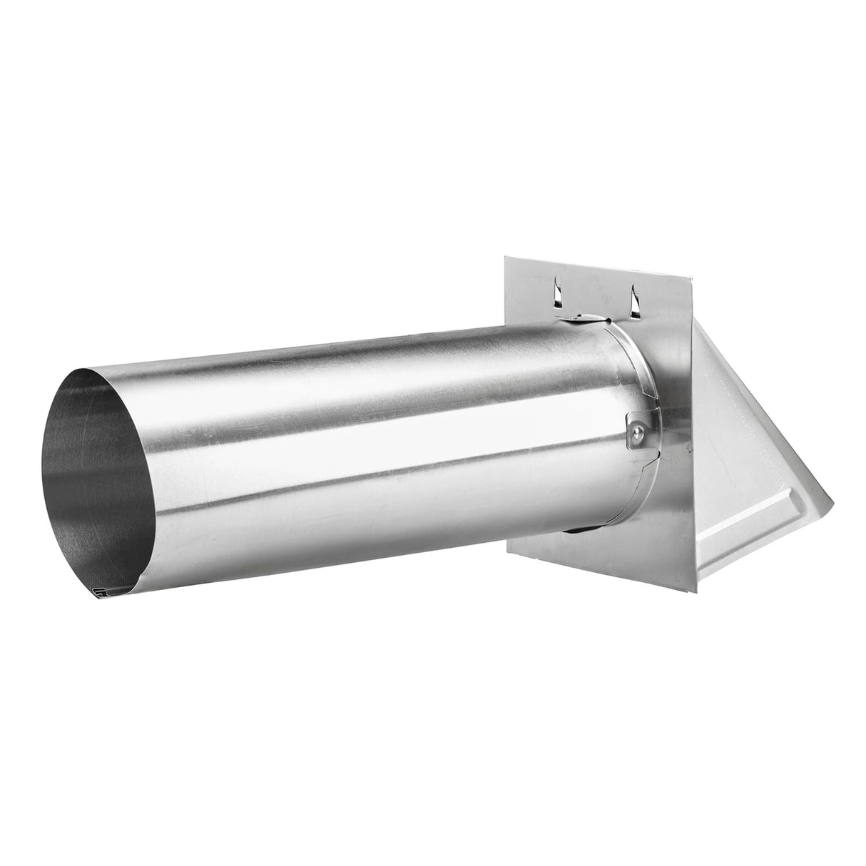 Lambro 4-In. Aluminum Wall Exhaust Hood Vent with Damper and 11-In. Pipe, No Interior Trim Plate, 3440