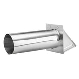 Lambro 4-In. Aluminum Wall Exhaust Hood Vent with Damper and 11-In. Pipe, No Interior Trim Plate, 3440