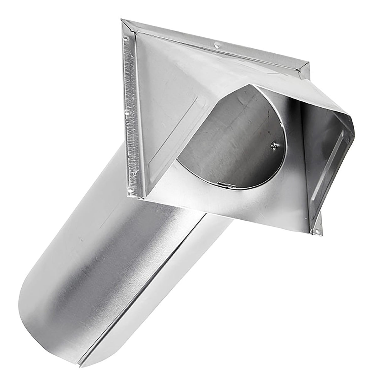 Lambro 4-In. Aluminum Wall Exhaust Hood Vent with Damper and 11-In. Pipe, No Interior Trim Plate, 3440