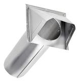 Lambro 4-In. Aluminum Wall Exhaust Hood Vent with Damper and 11-In. Pipe, No Interior Trim Plate, 3440