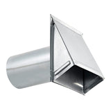 Lambro 6-In. 26-Gauge Galvanized Steel Exhaust Wall Hood Vent with Damper and 11-In. Pipe, 3460G-11