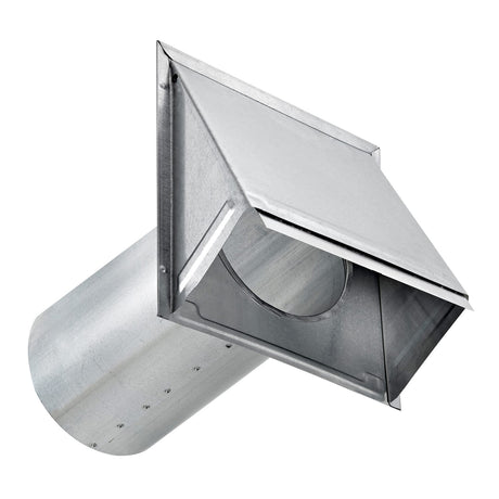 Lambro 6-In. 26-Gauge Galvanized Steel Exhaust Wall Hood Vent with Damper and 11-In. Pipe, 3460G-11