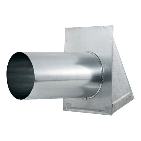 Lambro 6-In. 26-Gauge Galvanized Steel Exhaust Wall Hood Vent with Damper and 11-In. Pipe, 3460G-11