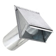Lambro 6-In. 26-Gauge Galvanized Steel Wall Exhaust Hood Bath Fan Vent with Damper, Wire Mesh Screen, and 11-In. Pipe, 3460GMS-11