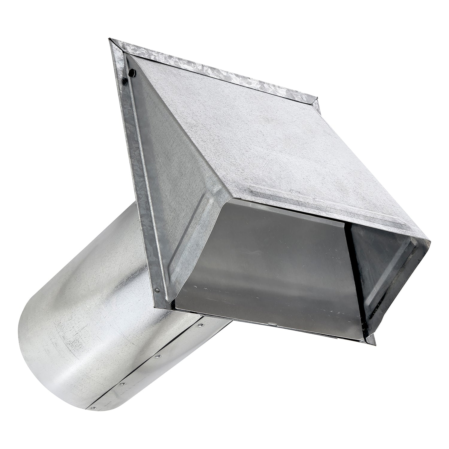 Lambro 6-In. 26-Gauge Galvanized Steel Wall Exhaust Hood Bath Fan Vent with Damper, Wire Mesh Screen, and 11-In. Pipe, 3460GMS-11