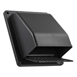 Lambro 6-In. Plastic Wall Exhaust or Air Intake Vent with Hinged Screen, Removable Damper, and 1.25-In. Collar, 3510, Black