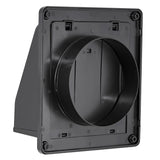 Lambro 6-In. Plastic Wall Exhaust or Air Intake Vent with Hinged Screen, Removable Damper, and 1.25-In. Collar, 3510, Black