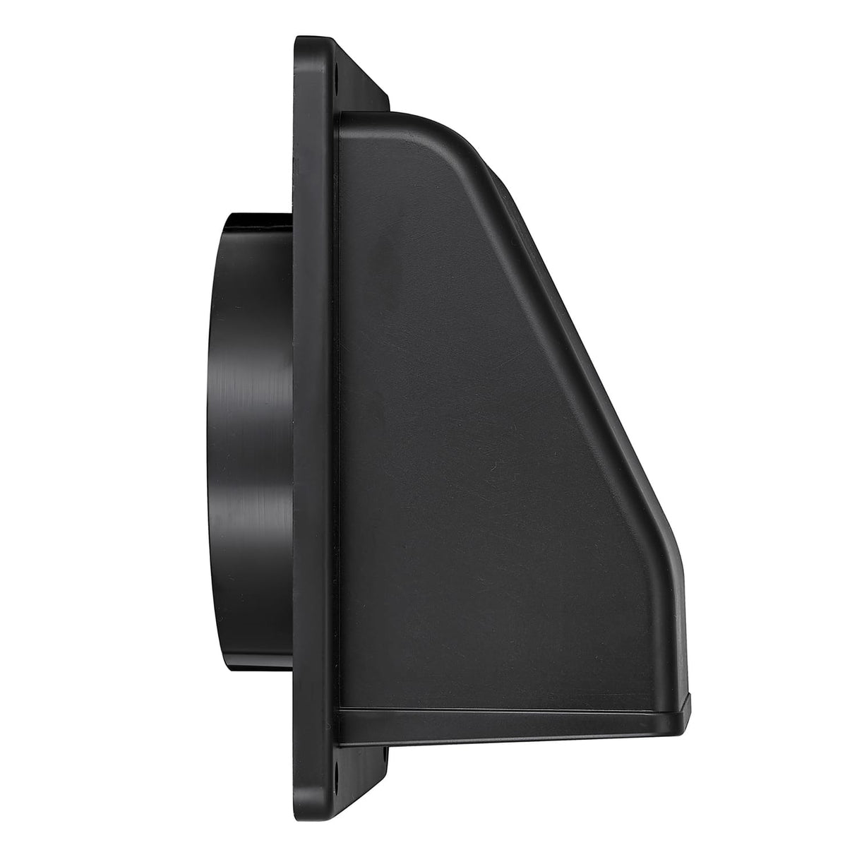 Lambro 6-In. Plastic Wall Exhaust or Air Intake Vent with Hinged Screen, Removable Damper, and 1.25-In. Collar, 3510, Black