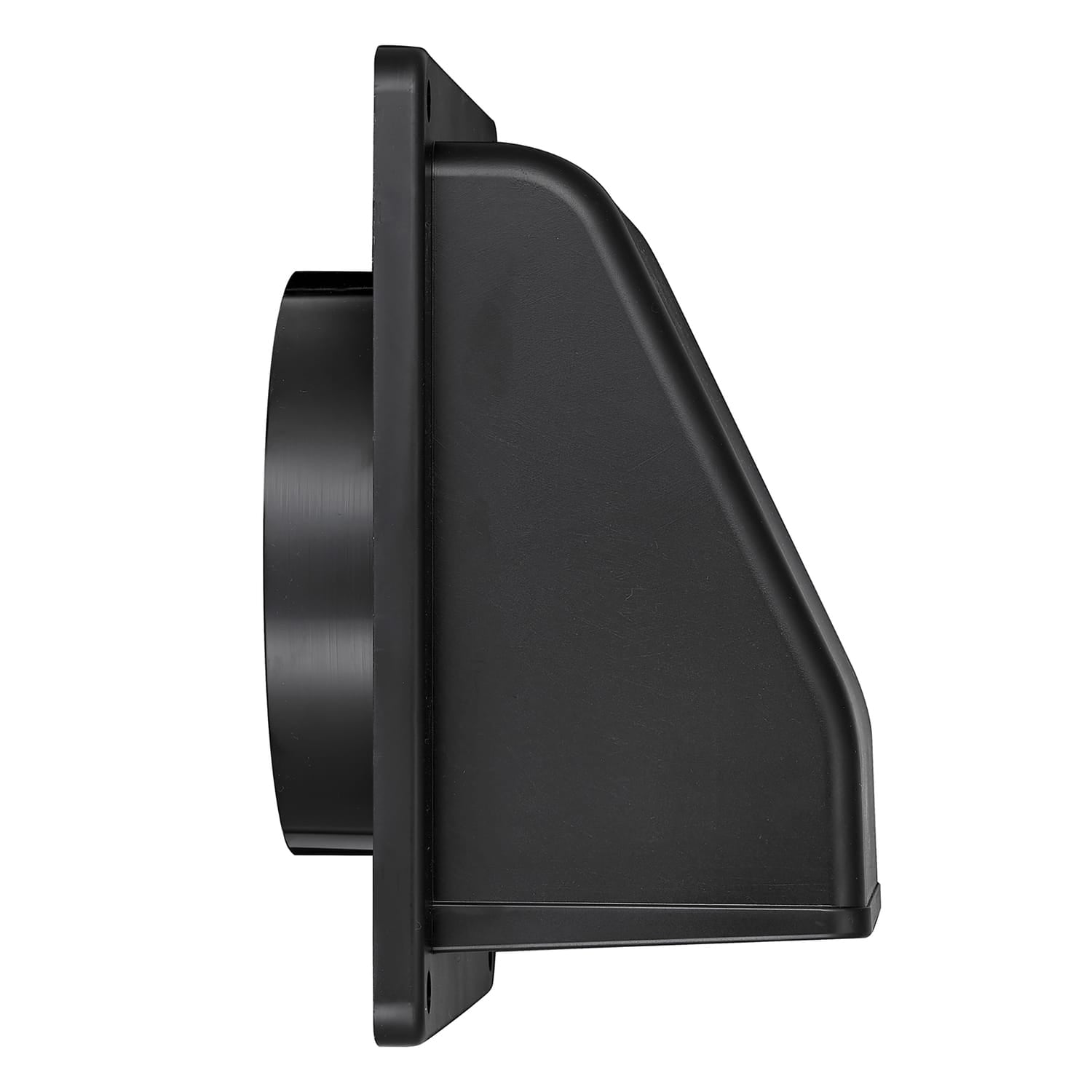 Lambro 6-In. Plastic Wall Exhaust or Air Intake Vent with Hinged Screen, Removable Damper, and 1.25-In. Collar, 3510, Black