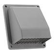 Lambro 6-In. Plastic Wall Exhaust or Air Intake Vent with Hinged Screen, Removable Damper, and 1.25-In. Collar, 3510, Gray