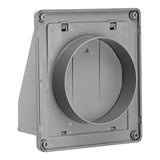 Lambro 6-In. Plastic Wall Exhaust or Air Intake Vent with Hinged Screen, Removable Damper, and 1.25-In. Collar, 3510, Gray