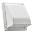 Lambro 6-In. Plastic Wall Exhaust or Air Intake Vent with Hinged Screen, Removable Damper, and 1.25-In. Collar, 3510, White