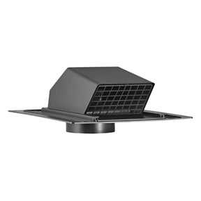 Lambro 4-In. ABS Plastic Roof Exhaust Vent with Damper and Removable Screen, Black, 3540