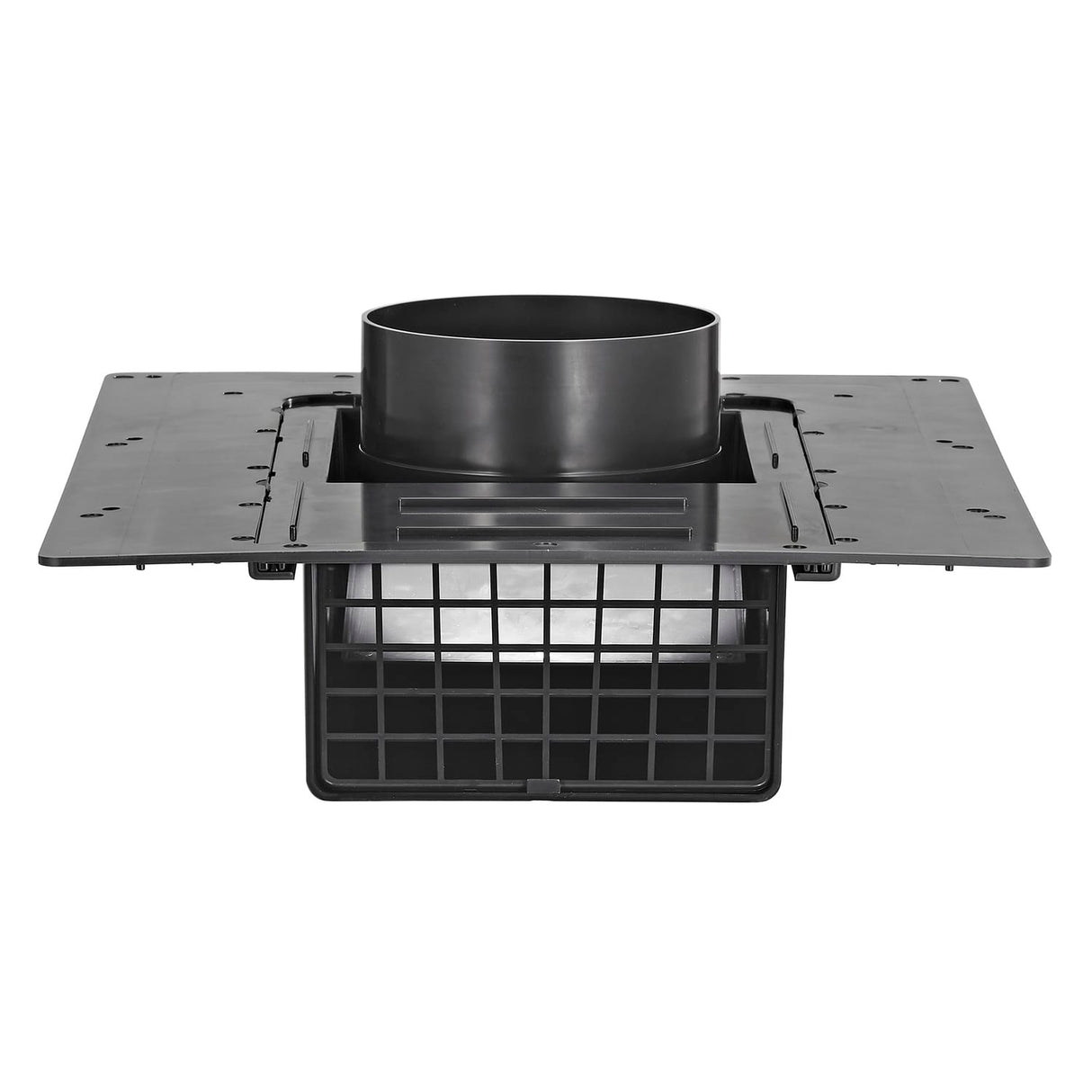 Lambro 4-In. ABS Plastic Roof Exhaust Vent with Damper and Removable Screen, Black, 3540