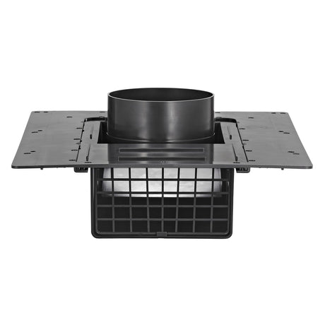 Lambro 4-In. ABS Plastic Roof Exhaust Vent with Damper and Removable Screen, Black, 3540